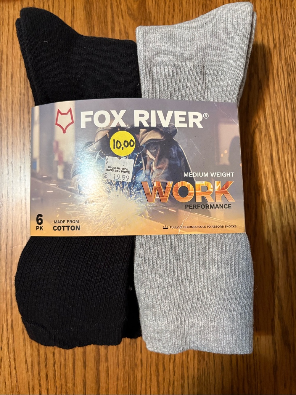 Men's Work Performance Socks - Black & Gray